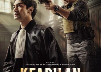 Film Keadilan (The Verdict) Rilis Poster dan Trailer, Rio Dewanto Ancam Reza Rahadian dengan Pistol